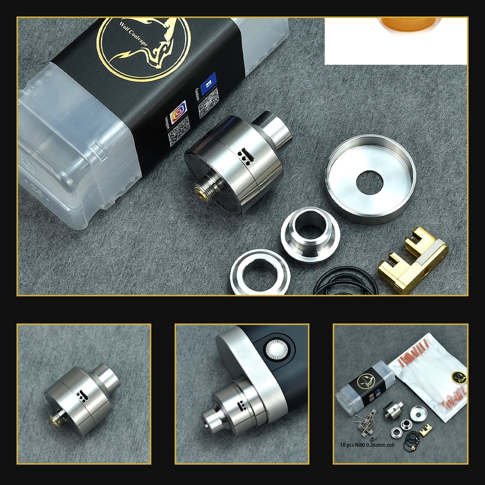 Accessories For Vaping - Атомайзер Wolfcoolvape Nisshoku RDA для MTL-вейпинга,