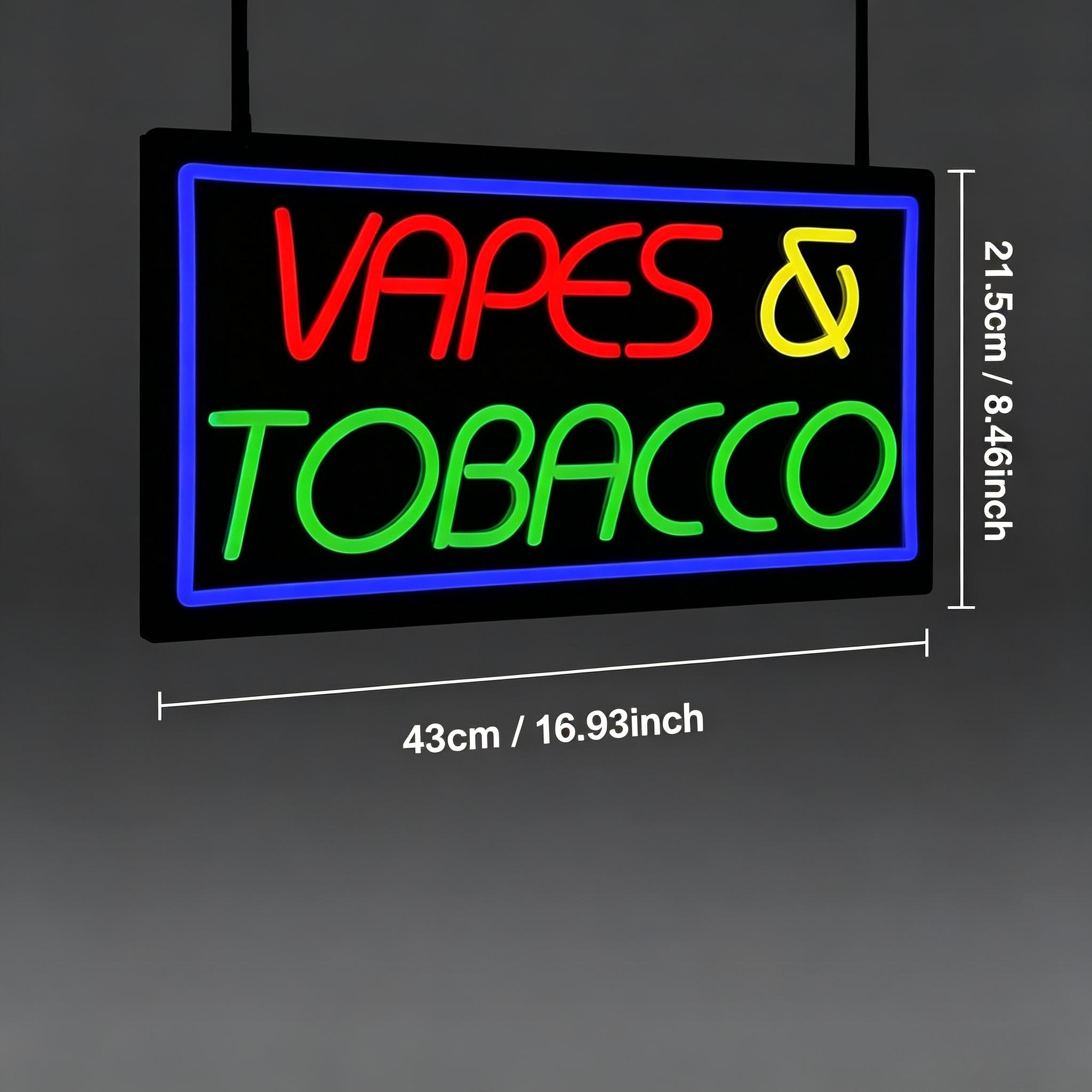 Неоновая вывеска «Табак и вейп – обзор и цена Vaping Store